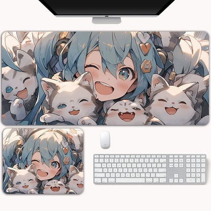 Hatsune Miku XXL Gaming Desk Mat – Anime Mouse Pad, Non-Slip