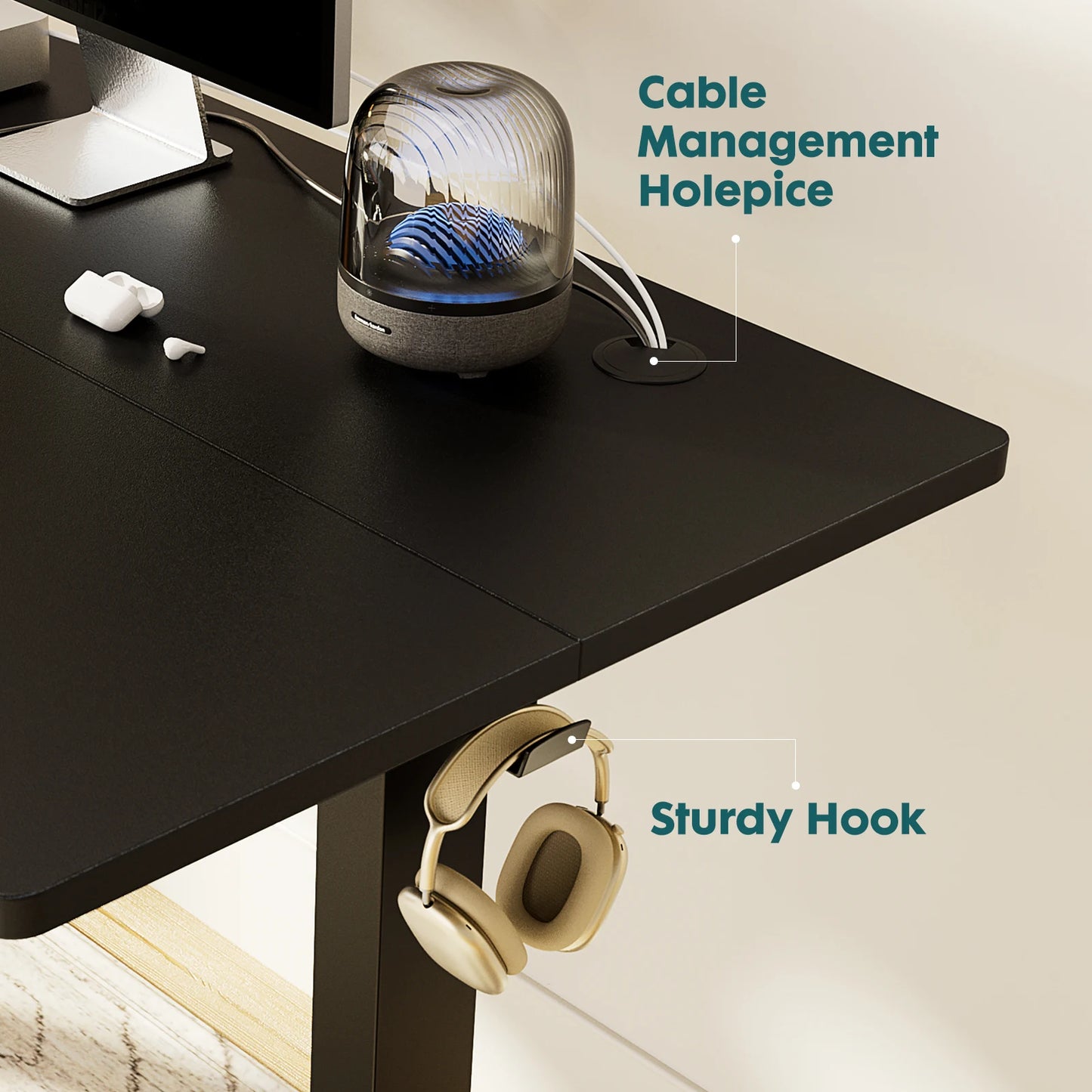 JHK Electric Height Adjustable Standing Desk – Ergonomic Sit-Stand Home Office
