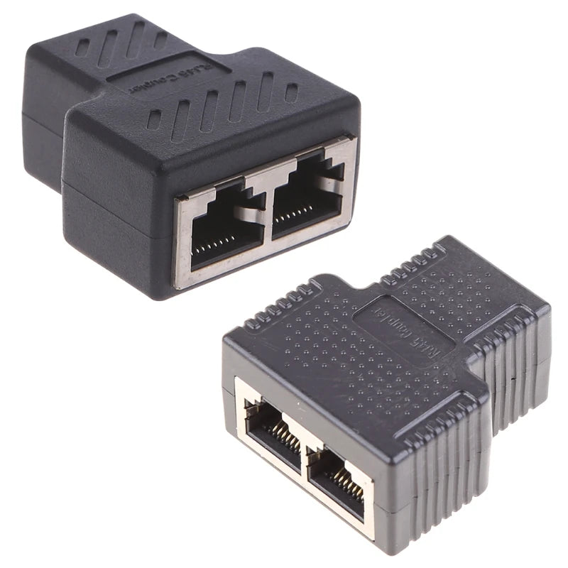 Deek-Robot RJ45 Splitter – 1-to-2 Ethernet Coupler Adapter, Plug & Play