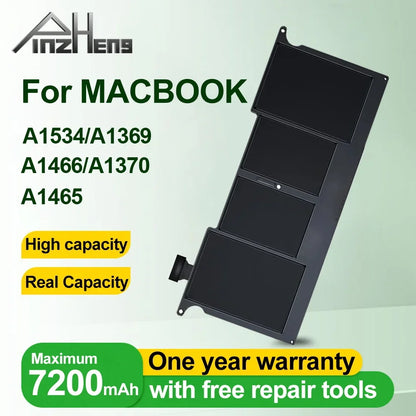 PINZHENG Laptop Battery for MacBook Air/Pro (A1369, A1466, A1370, A1465, A1534, A1377, A1405, A1495, A1496, A1527, A1705)
