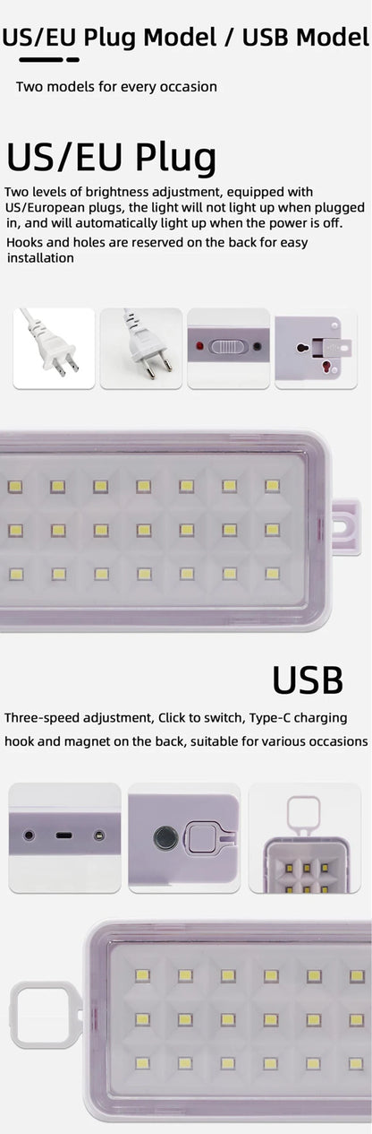30 LED Emergency Camping Light – USB-C Rechargeable, Multi-Function