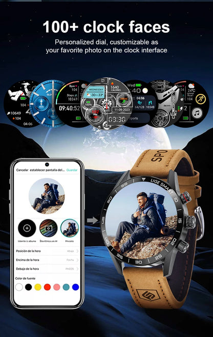 LIGE 2024 Rugged Military GPS Smart Watch – AMOLED HD, Heart Rate, BT Call, Waterproof
