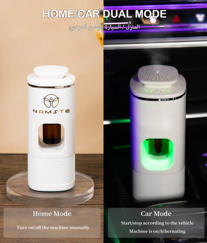 Namste Car Air Freshener 10ML – USB, 7-Color Light, Aroma Diffuser