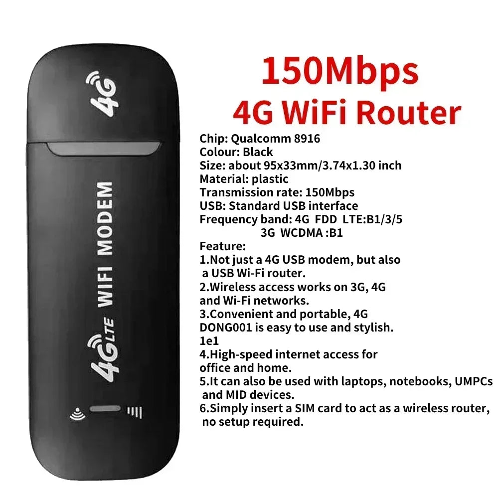 Portable 4G/5G WiFi router by R.E.D. Shopping with SIM card slot, delivers up to 150Mbps internet connectivity.