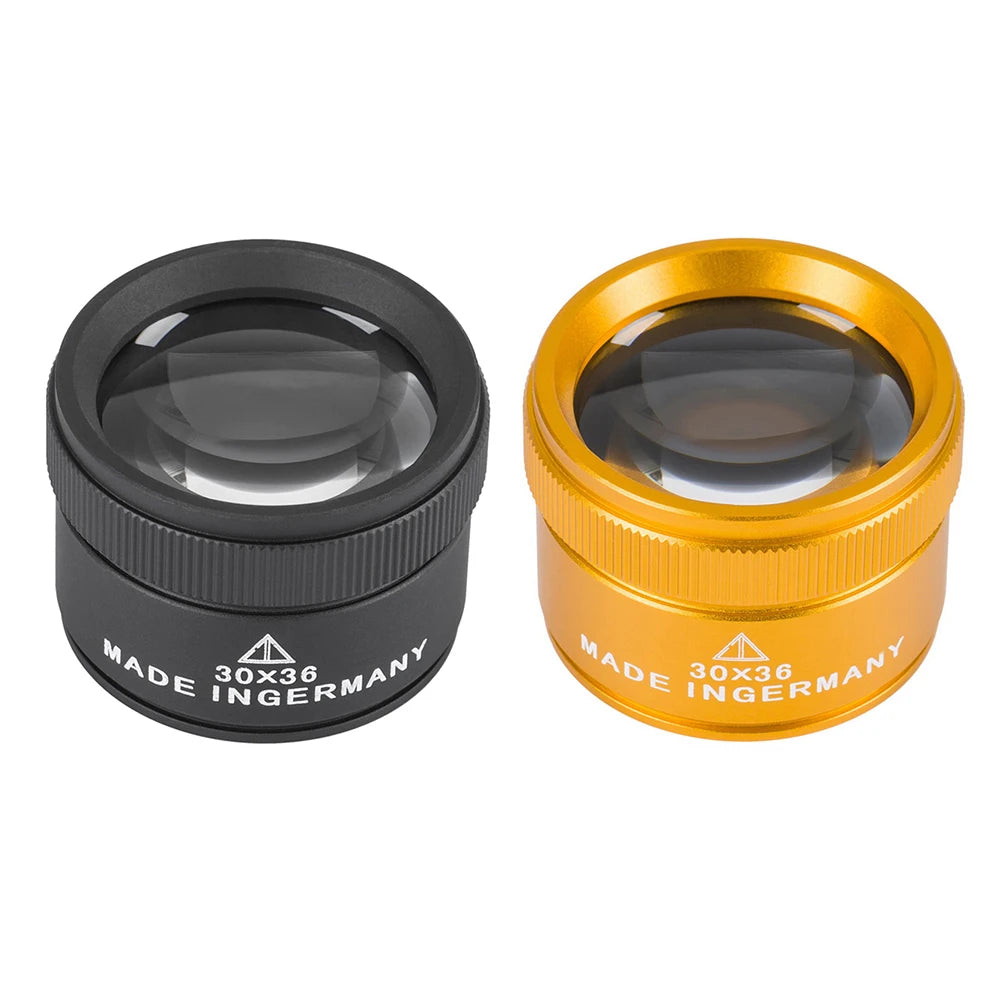 Handheld 30X Magnifying Glass – Optical Lens Loupe for Jewelry & Stamps