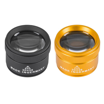 Handheld 30X Magnifying Glass – Optical Lens Loupe for Jewelry & Stamps