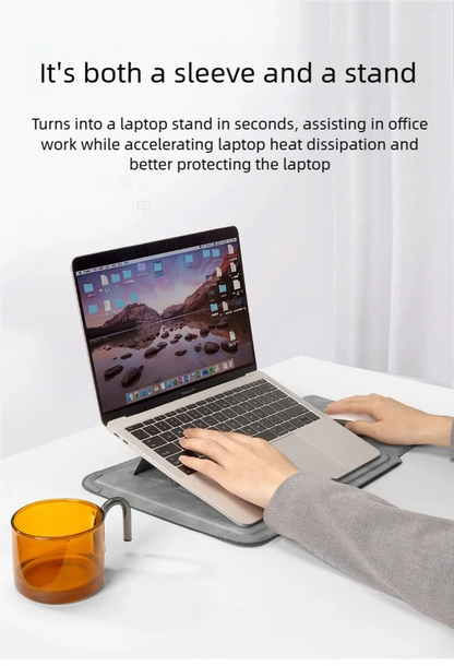 TAIKESEN Laptop Sleeve Case with Stand – PU, 13–16 Inch, for MacBook Air/Pro, Huawei, HP, Dell (Unisex)