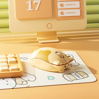 INPHIC Kalo Cute Cat Bluetooth Wireless Mouse – Silent, 2400 DPI, Rechargeable, for PC & iPad