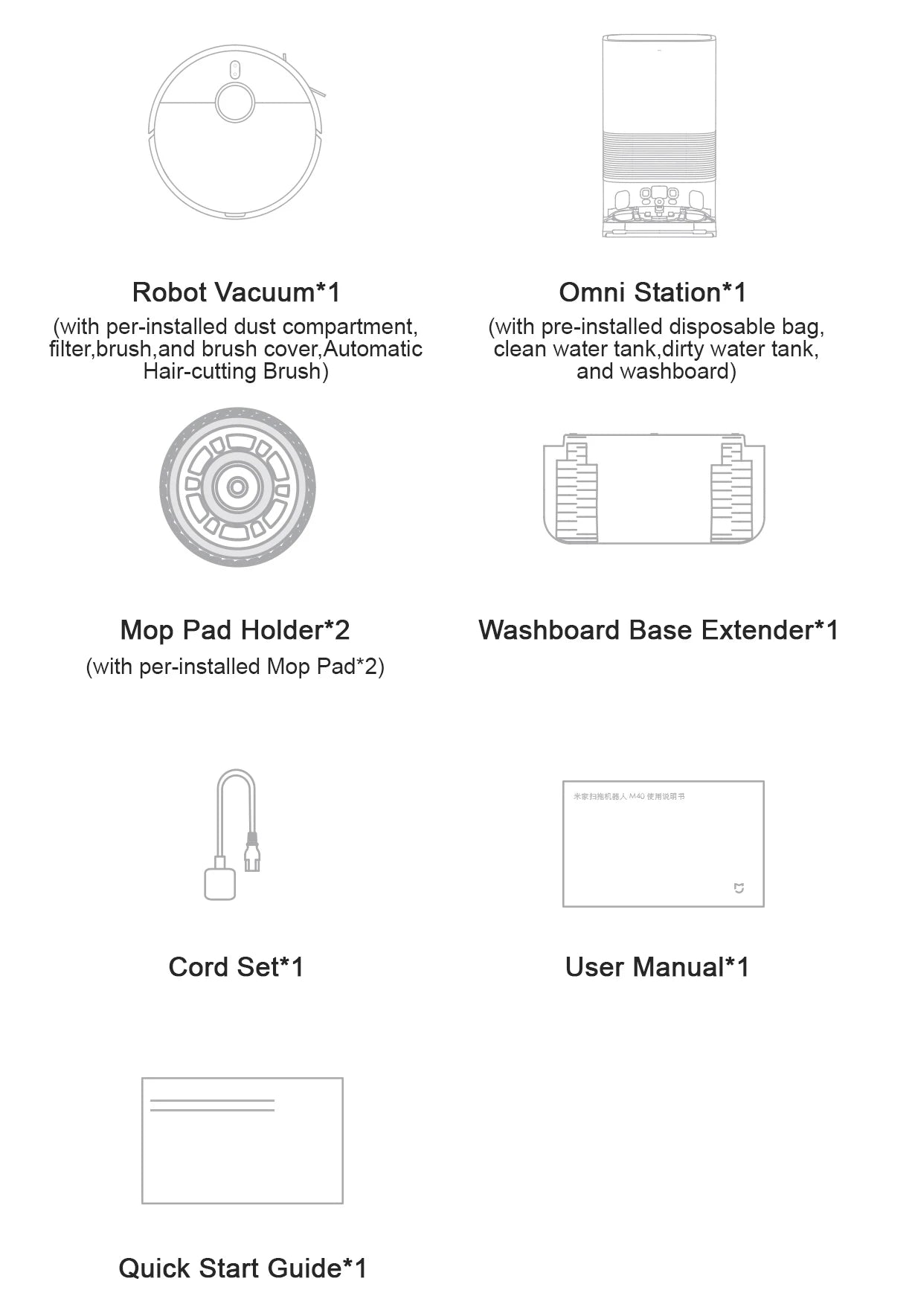 Xiaomi MIJIA M40 Robot Vacuum Cleaner – High-Precision Obstacle Avoidance, 12kPa Suction | EU/UK