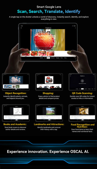 OSCAL Pad 100 Tablet – 12" 2K IPS, Android 15, Unisoc T615, 9000mAh, 4G LTE, 16MP