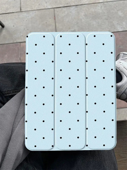 Pink Polka Dots Rotating Stand iPad Case – Pro 11"/13" M4, Air M2, 10th Gen