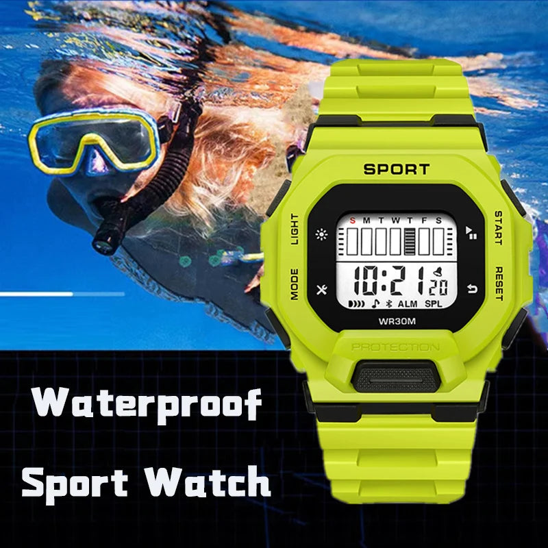 YIKAZE Men's LED Digital Sport Watch – Waterproof, Outdoor Adventure, Multifunctional