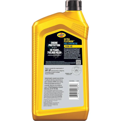 Ultra Platinum 0W-40 Full Synthetic Motor Oil – 1 Quart (6-Pack)