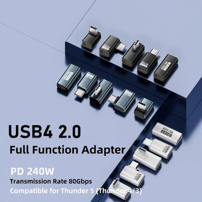 R.E.D. Shopping PD240W 80Gbps USB-C adapter with 8K@60Hz support for fast charging and high-speed data transfer for iPhone, Xiaomi, MacBook