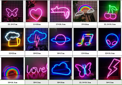 LED Neon Sign – USB/Battery Powered, Customizable, Bar & Bedroom Wall Decor