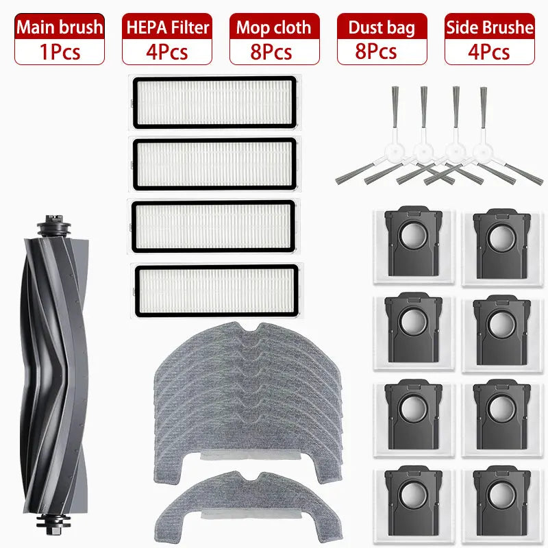 Dreame D10 Plus Gen 2 (RLD32GD) Robot Vacuum Spare Parts – Brush, Filter, Mop & Dust Bag