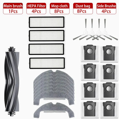 Dreame D10 Plus Gen 2 (RLD32GD) Robot Vacuum Spare Parts – Brush, Filter, Mop & Dust Bag