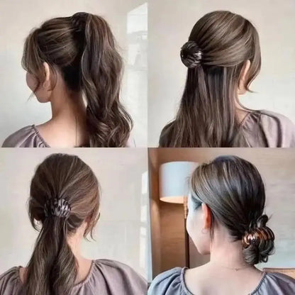 Korean style hair claw clip by R.E.D. Shopping, women's barrette ponytail buckle headwear with sleek black design and strong grip.