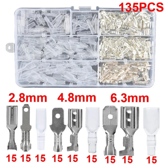 Insulated Spade Connector Kit – Male & Female Crimp Terminals 2.8/6.3mm