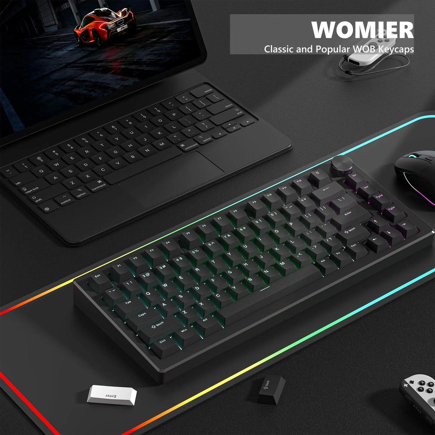 140-Key Cherry Profile Shine-Through RGB PBT Double Shot Keycaps for Cherry/Gateron MX Switches