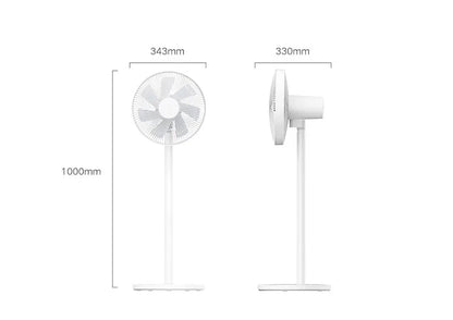 Xiaomi MIJIA Floor Fan — 7 Blade, 90° Wide-Angle Oscillation, Mi Home APP Control, Wired