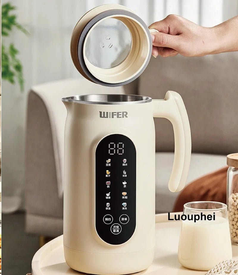1.8L Soymilk Maker & Electric Juicer – 800W, 12h Appointment, Auto Keep Warm, Rice Paste & Food Wall Breaker | 220V