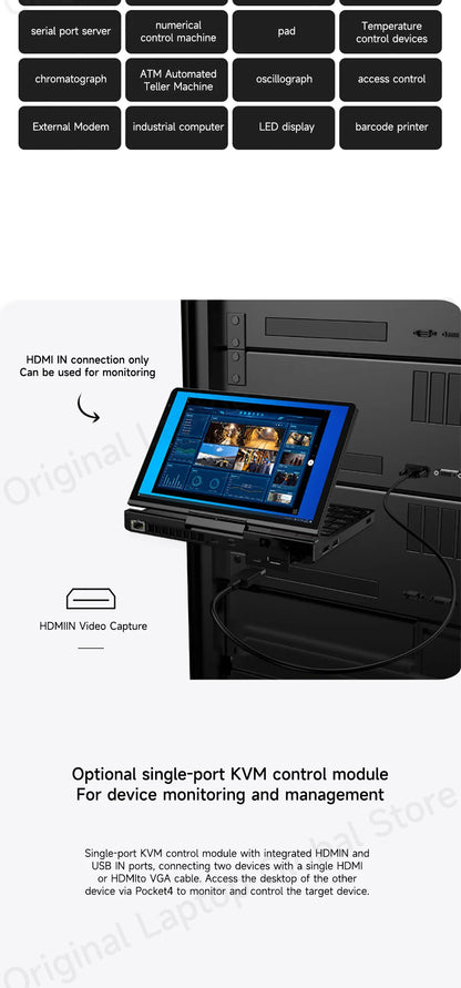GPD Pocket 4 Mini Laptop – 8.8" 2.5K 144Hz, AMD Ryzen 7 8840U / AI 9 HX 370, Up to 32GB RAM