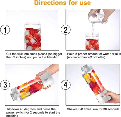 Portable Blender 600ml – USB Rechargeable