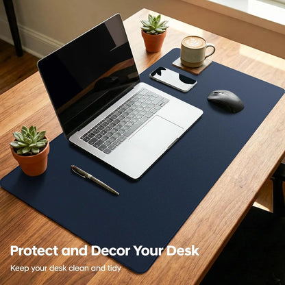 Large PU Leather Desk Pad – Non-Slip Office Desk Mat, Mouse Pad for Office & School, Multiple Sizes