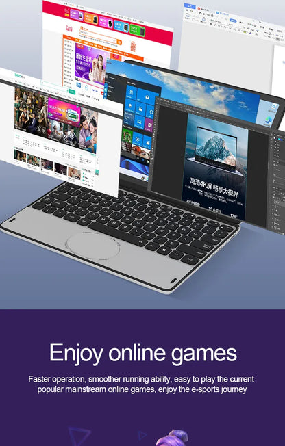 CRELANDER Mini Yoga Laptop 10.95" — 16GB DDR4, M.2 SSD, 360° Flip, Touch Screen, Windows 11
