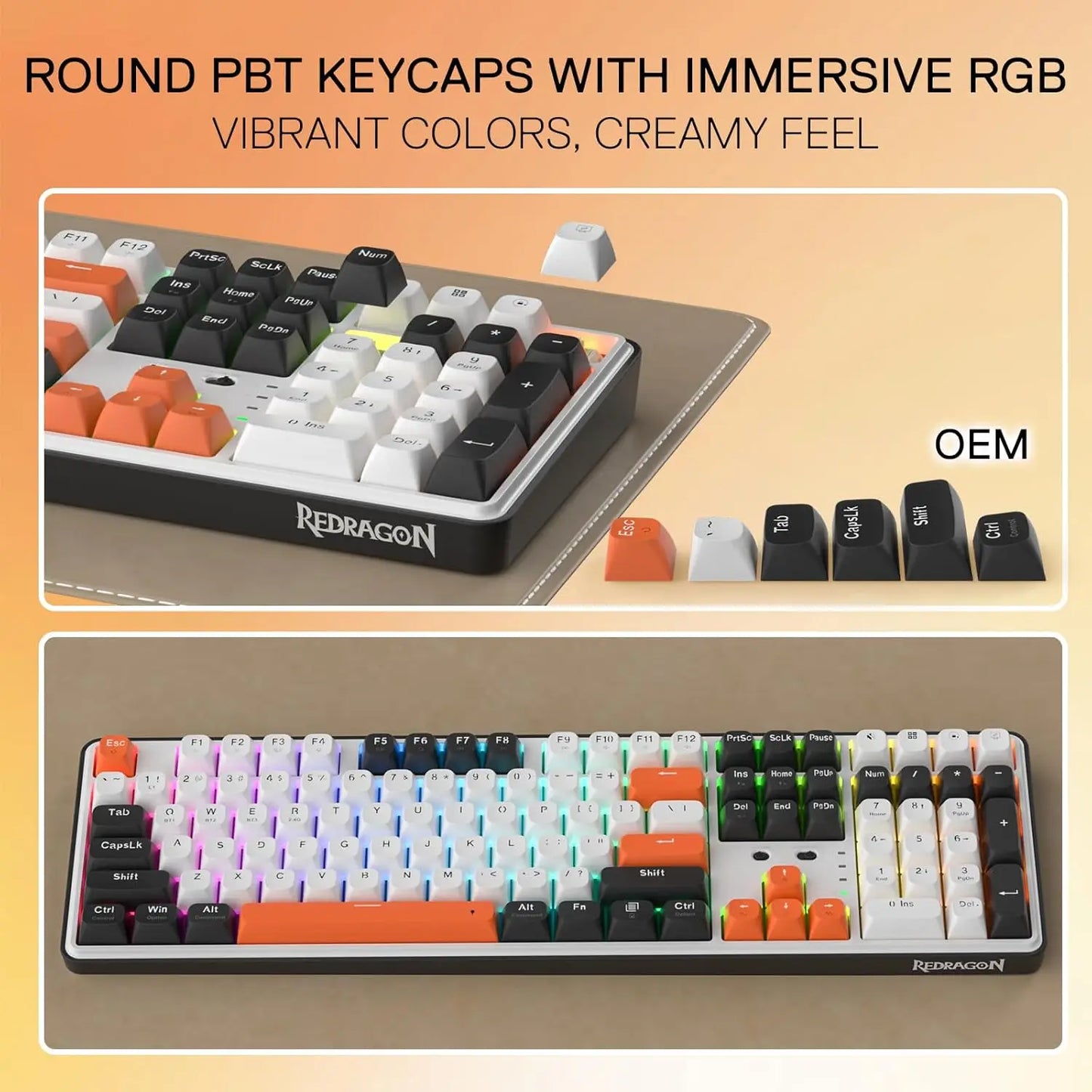 Redragon K689 PRO Wireless Gasket RGB Mechanical Keyboard – 108-Key, Hot-Swap, 4 Extra Hotkeys
