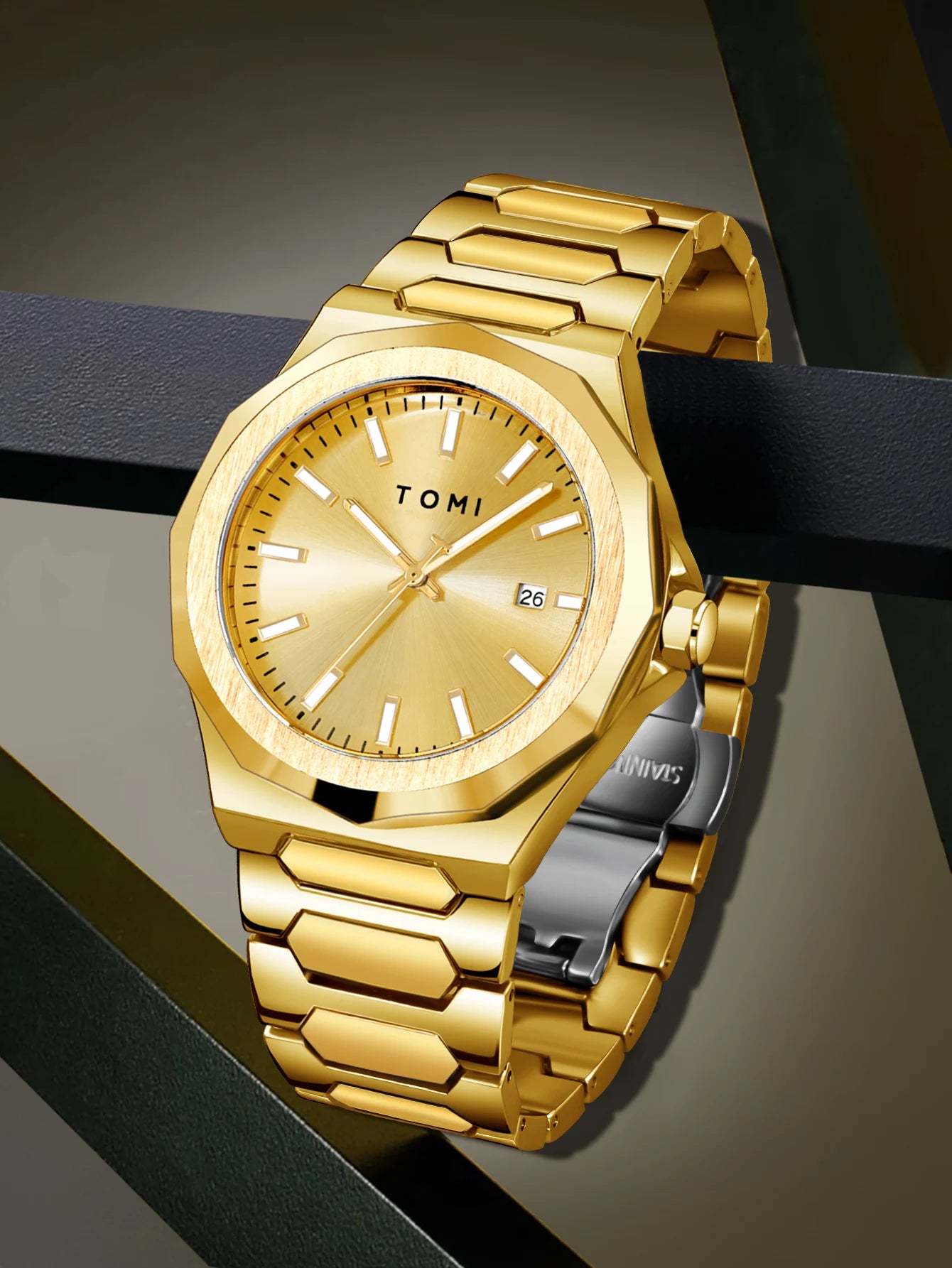 TOMI Luxury Men’s Watch & Gift Box Set – Business Quartz Watch