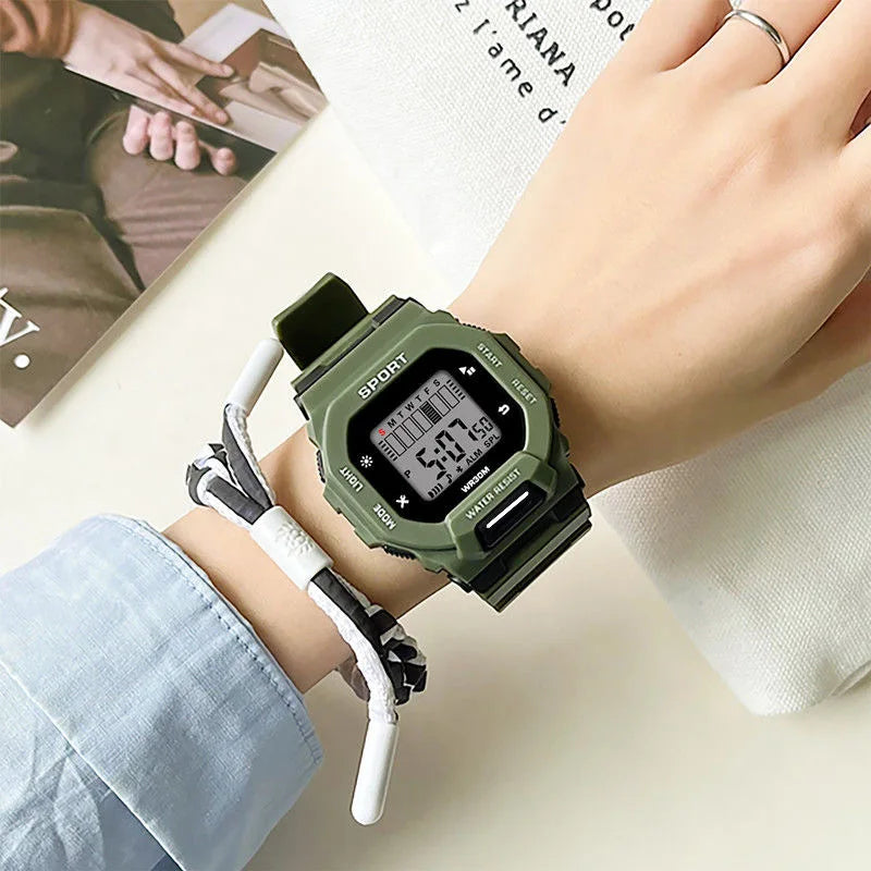 YIKAZE Men's LED Digital Sport Watch – Waterproof, Outdoor Adventure, Multifunctional