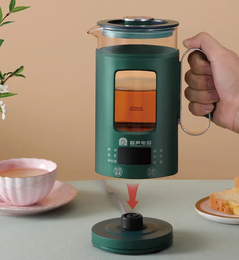 600ml Smart Tea Maker & Electric Kettle – Portable Mini Health Pot, Auto Keep Warm, Multi-Function | 220V Travel