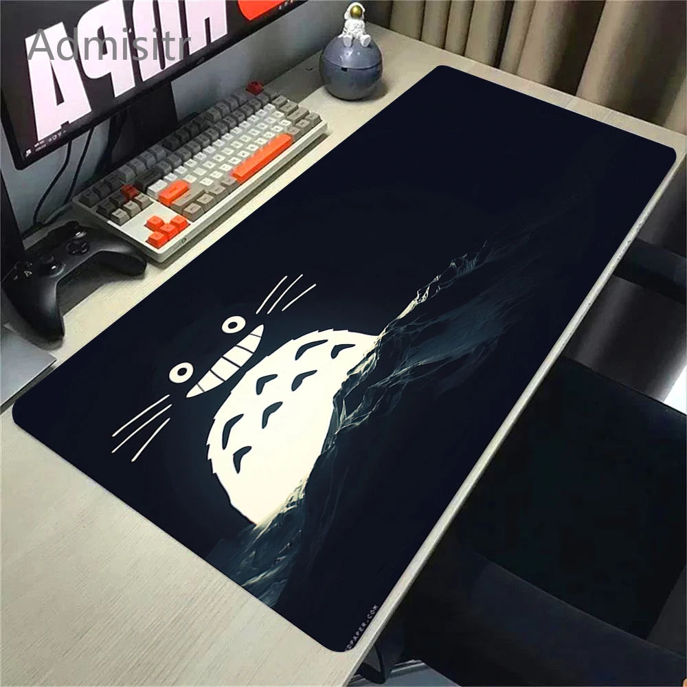 XXL Cartoon Cat Mousepad – 90x40cm HD Print, Non-Slip, Locking Edge Desk Mat