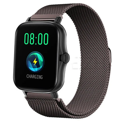 Metal magnetic watch strap for Amazfit GTS and GTR, 20mm and 22mm bracelet, durable stainless steel band.