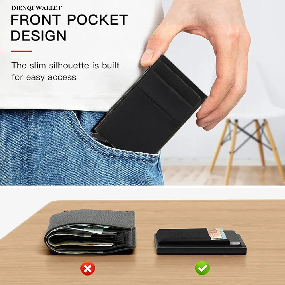 RFID Blocking Slim Metal Card Holder Wallet