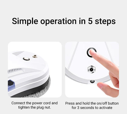 DIVEDEER Intelligent Window Cleaner – Automatic Water Spray, Anti-Fall Magnetic Glass Cleaner