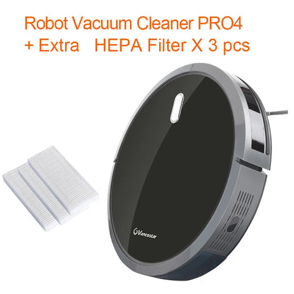 Intelligent Robot Vacuum Cleaner – Large Tank, 5 Modes, 3 Filters, OBS Sensor | Pet Hair & Carpet | Vancostar