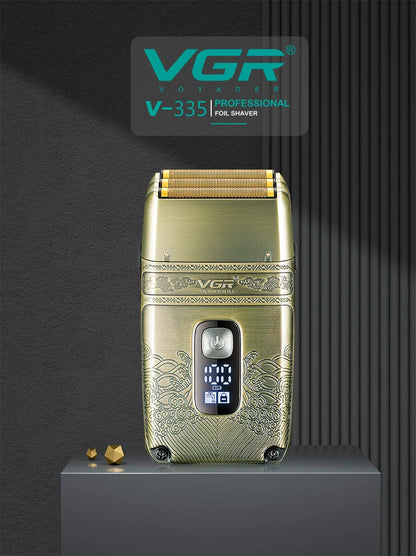 VGR V-335 Professional Foil Shaver – Triple Titanium Blade, LED, IPX6, 80min, USB