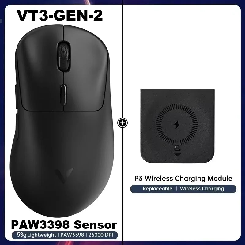 Rapoo VT3 GEN-2 Wireless Gaming Mouse – 53g, 8KHz, 26000DPI, 10 Buttons