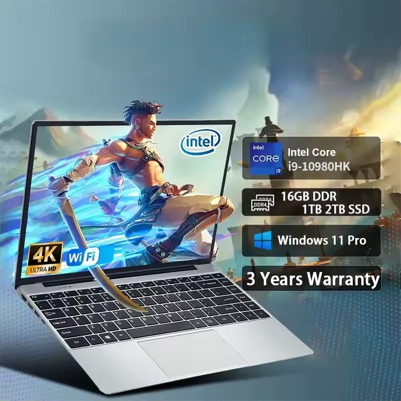 Gaming & Office Laptop — Intel i9-10980HK, 16GB RAM, 1TB M.2 SSD, Windows 11 Pro