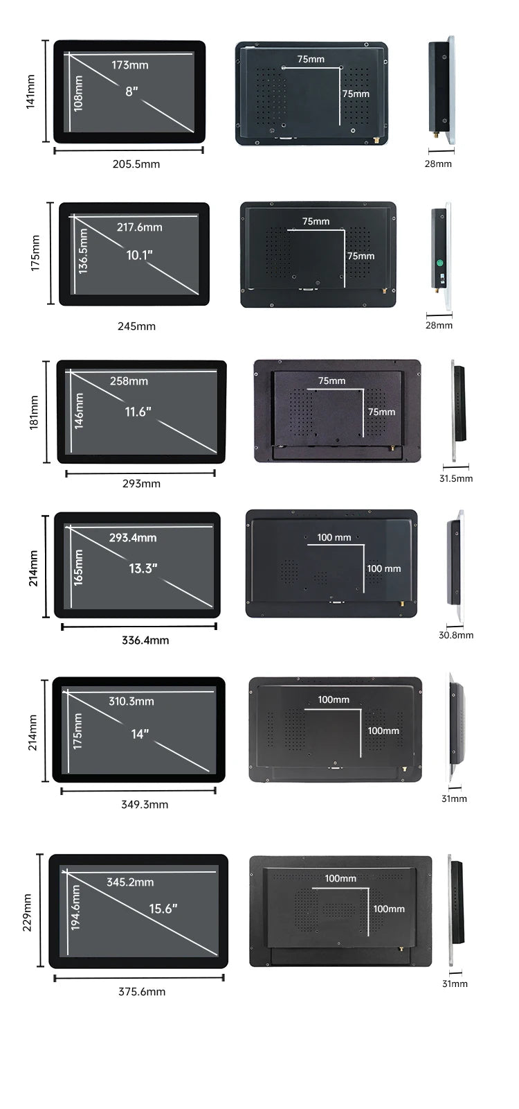R.E.D. Shopping TouchWo 21.5-27 inch industrial all-in-one touchscreen PC with Android and Windows 10, sleek all-in-one computer display
