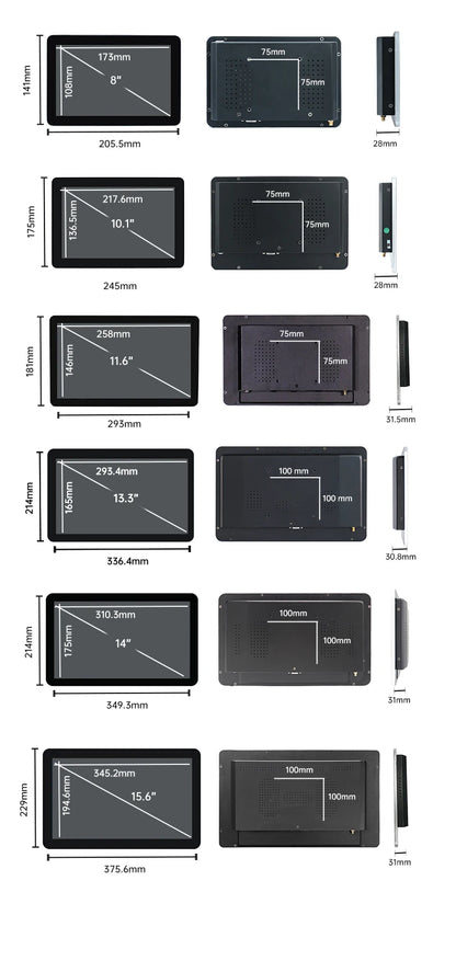 R.E.D. Shopping TouchWo 21.5-27 inch industrial all-in-one touchscreen PC with Android and Windows 10, sleek all-in-one computer display