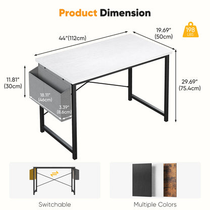 JHK 31–55" Adjustable Office & Gaming Desk – Metal Frame, Wood Tabletop & Storage Bag