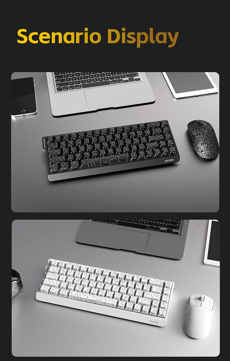 AJAZZ NK68 V2 Gaming Mechanical Keyboard | Hot-Swap | RGB Backlight | 68 Keys | Red Switch | USB