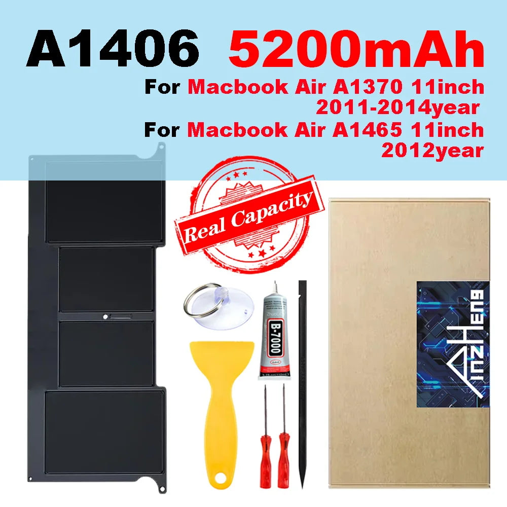 PINZHENG Laptop Battery for MacBook Air/Pro (A1369, A1466, A1370, A1465, A1534, A1377, A1405, A1495, A1496, A1527, A1705)