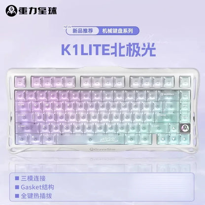 GravaStar K1 Wireless Gaming Keyboard | Tri-Mode BT/2.4GHz/USB | Long Battery | Custom Mechanical | RGB