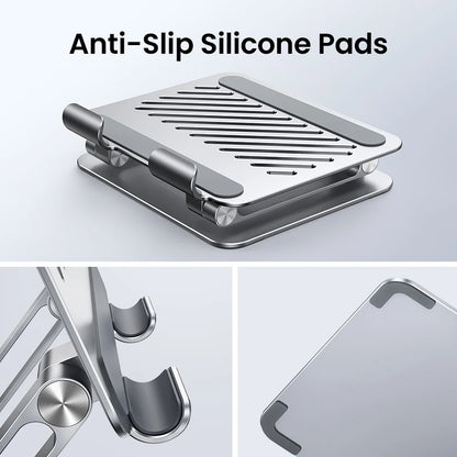 UGREEN LP134 Aluminum Tablet & Phone Stand – Adjustable Desk Holder for iPad, iPhone, Xiaomi & Laptops