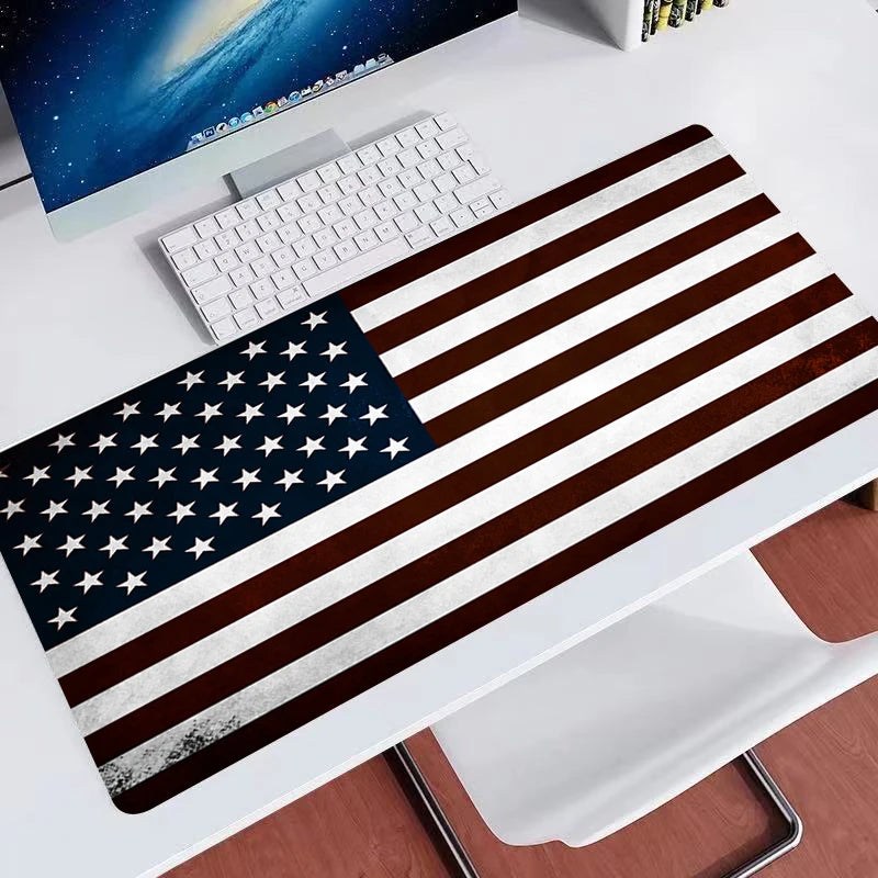 USA Flag XXL Extended Gaming Mouse Pad – 900x400mm Anti-Slip Desk Mat for Keyboard & Mouse